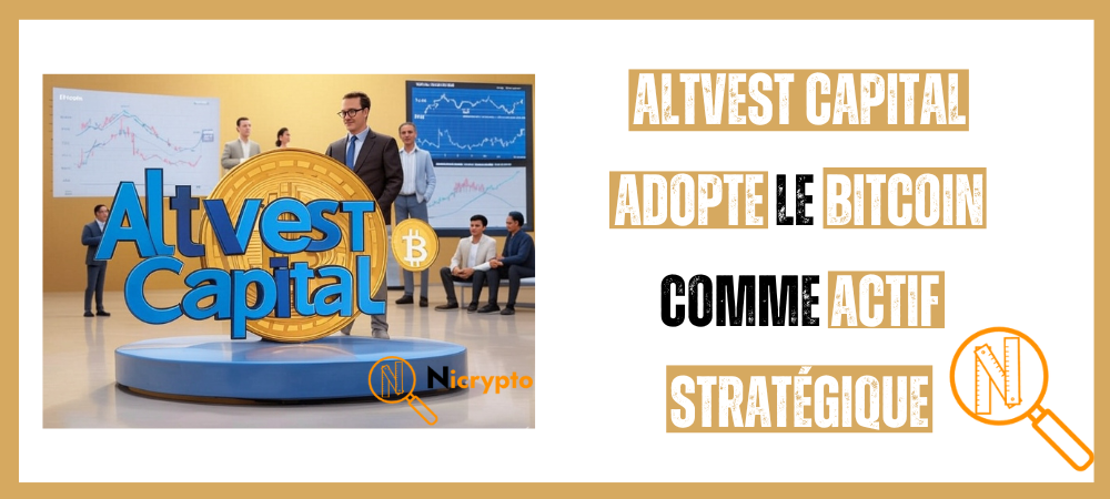 Altvest Capital adopte le Bitcoin comme actif stratégique